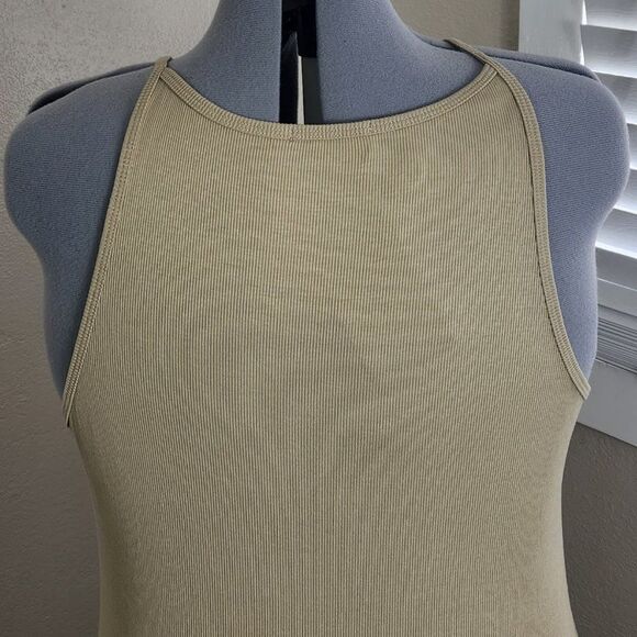 LNA Alsie Rib Mini Dress Pale Khaki Plus Size 3X - Picture 8 of 15